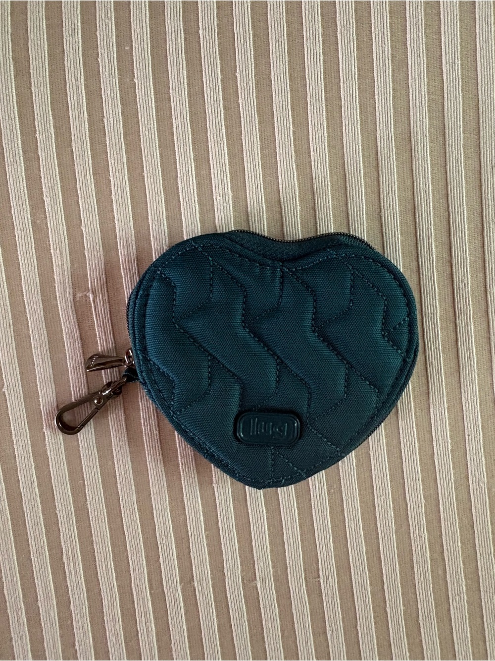 Lug Heart Pouch Bright Teal NWOT Coin Purse Keychain Charm
